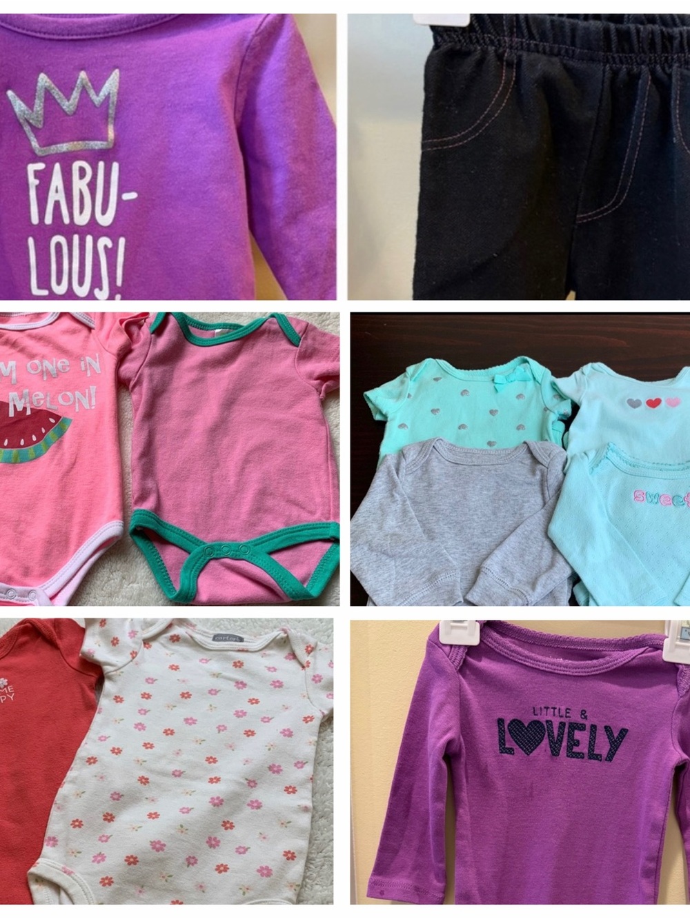 Carter's Baby Girls One Piece Bundle of 10
